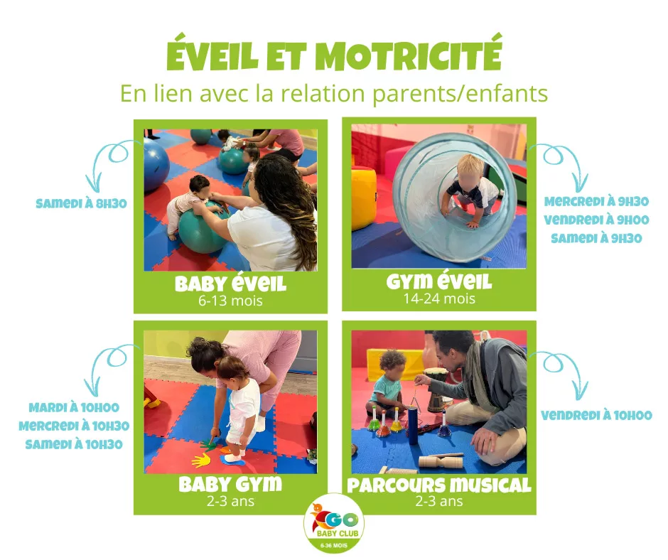 activités d'éveil 6 mois - 3 ans