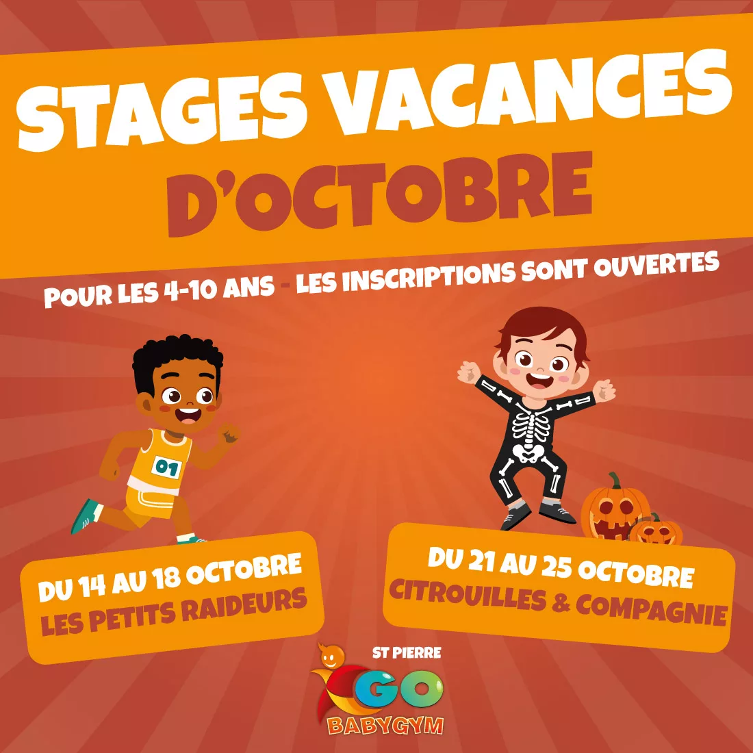 Stages vacances enfants saint pierre