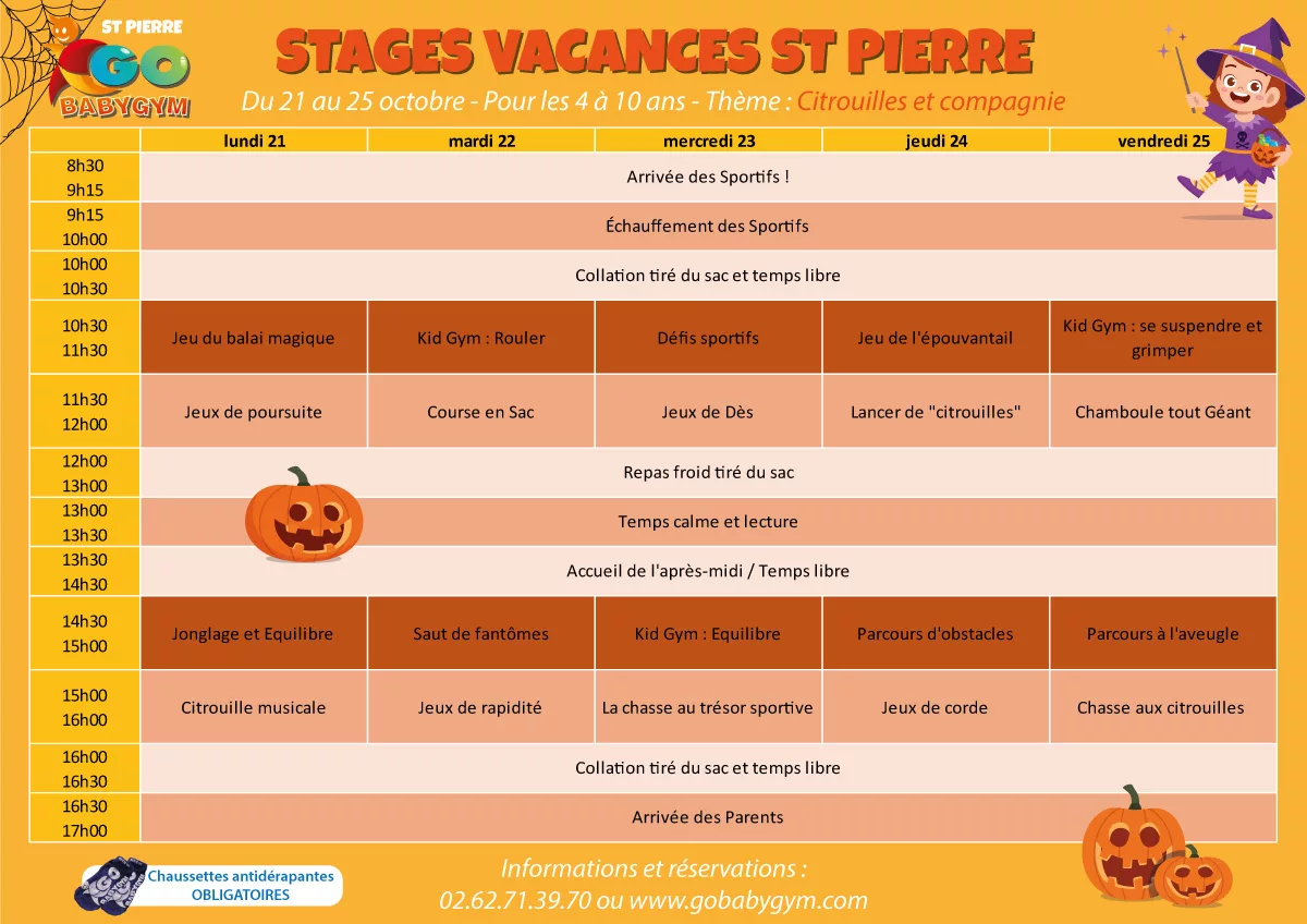 Stages vacances enfants saint pierre