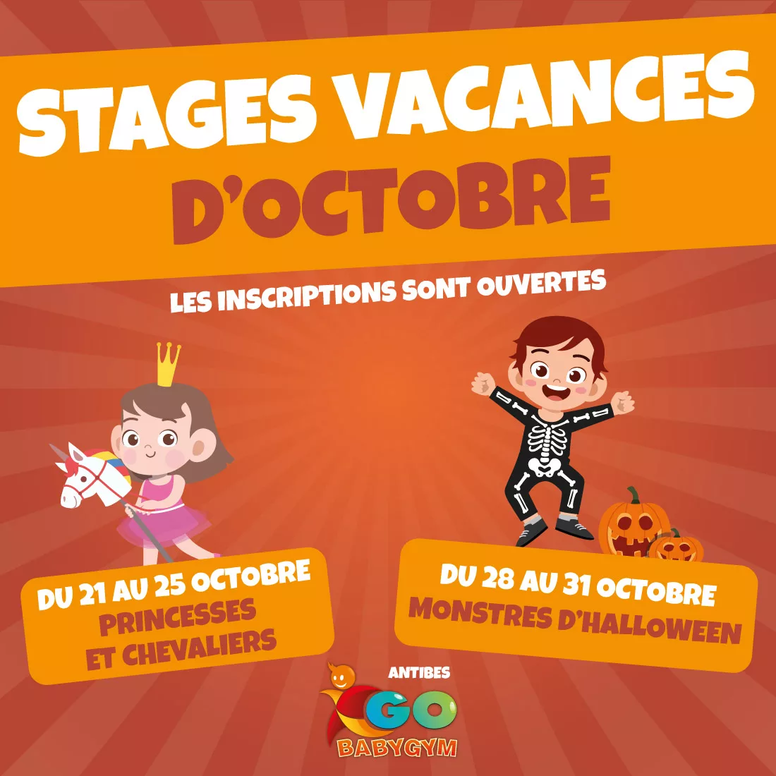 Stages vacances enfants Antibes